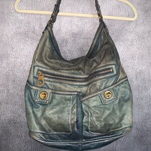 Blue-Green Leather MARC JACOBS Hobo Shoulder Bag
